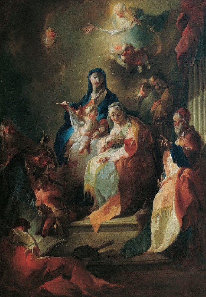 The Holy Kinship (around 1755) reproduction of painting by Franz Anton Maulbertsch. ALL GICLEE PRINTS