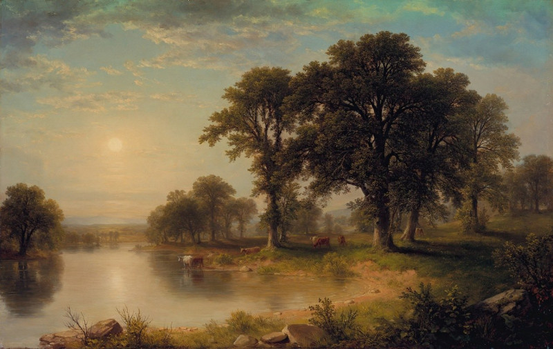 Asher Brown Durand reprodukcija Summer Afternoon (1865), VISOS REPRODUKCIJOS , paveikslai, reprodukcijos internetu