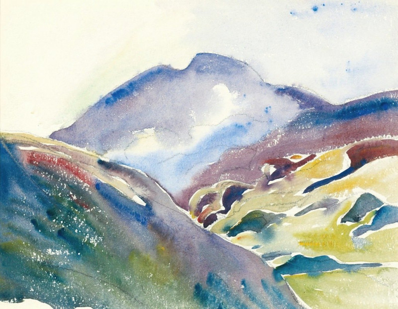 HIGH MOUNTAIN LANDSCAPE (UPPER ENGADINE) reproduction of painting by Giovanni Giacometti. ALL GICLEE PRINTS