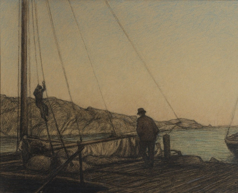 Karl Nordström reprodukcija The Quay (1904), VISOS REPRODUKCIJOS , paveikslai, reprodukcijos internetu