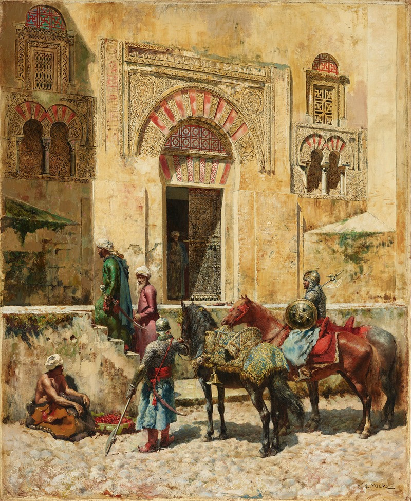 Entering the Mosque (circa 1880) reproduction of painting by Edwin Lord Weeks. ALL GICLEE PRINTS