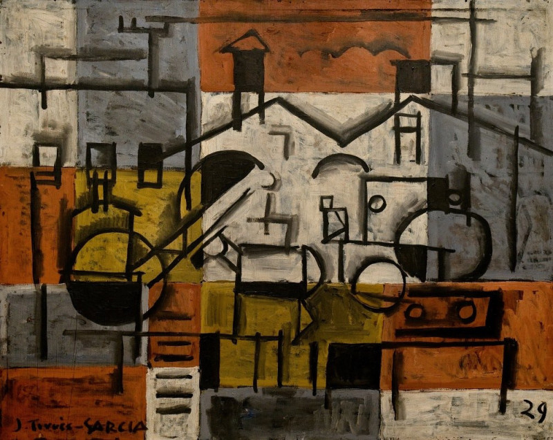 Pintura constructiva (1929) reproduction of painting by Joaquín Torres-García. ALL GICLEE PRINTS