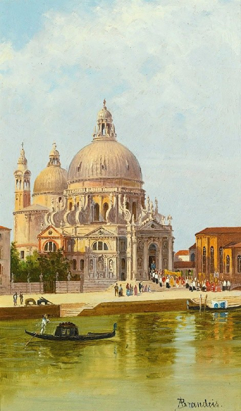 San Marco Della Salute, Venice reproduction of painting by Antonietta Brandeis. ALL GICLEE PRINTS