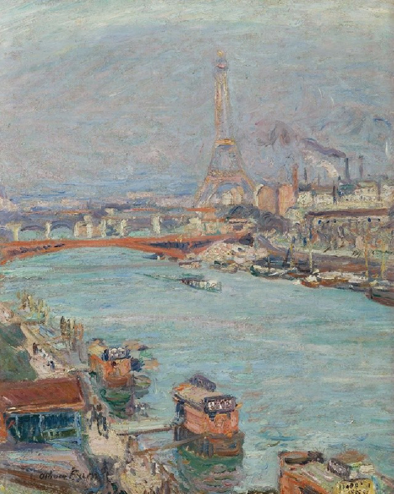 La Seine À Paris, La Tour Eiffel, Le Jour (circa 1905-06) reproduction of painting by Emile Othon Friesz. ALL GICLEE PRINTS