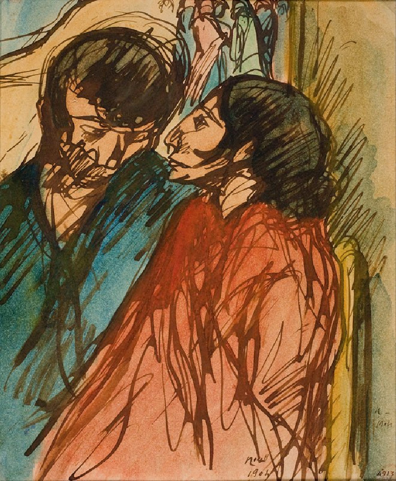 Gypsy Couple (1904) reproduction of painting by Isidre Nonell. ALL GICLEE PRINTS