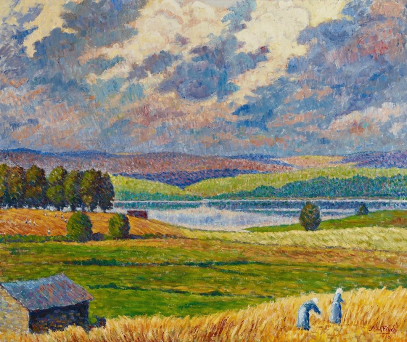 Landscape from Padasjoki (1918) reproduction of painting by Alfred William Finch. ALL GICLEE PRINTS