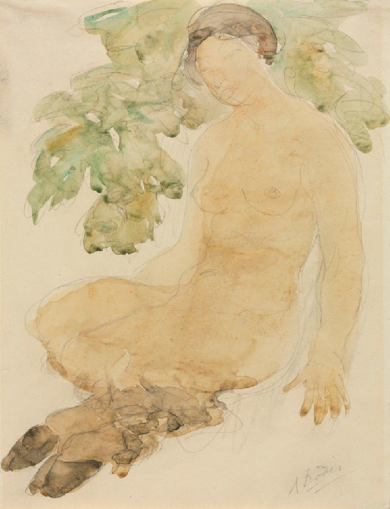 Faunesse (c. 1905) reproduction of painting by Auguste Rodin. ALL GICLEE PRINTS