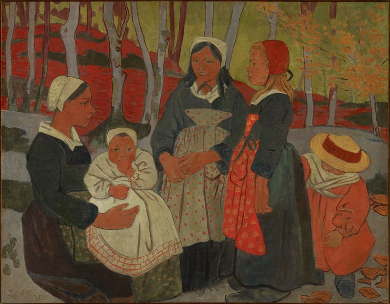 Bretons in the Forest of Huelgoat (1893) reproduction of painting by Paul Sérusier. ALL GICLEE PRINTS