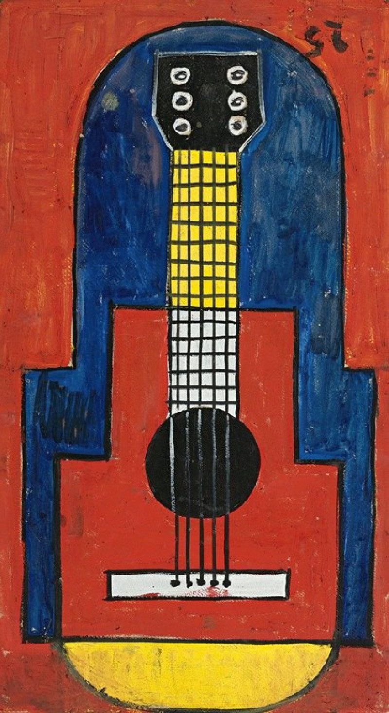 La Guitarra (1935) reproduction of painting by Joaquín Torres-García. ALL GICLEE PRINTS