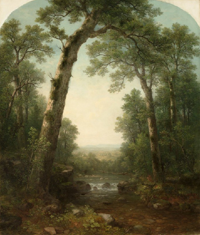 Forest Stream with Vista (1872) reproduction of painting by Asher Brown Durand. ALL GICLEE PRINTS