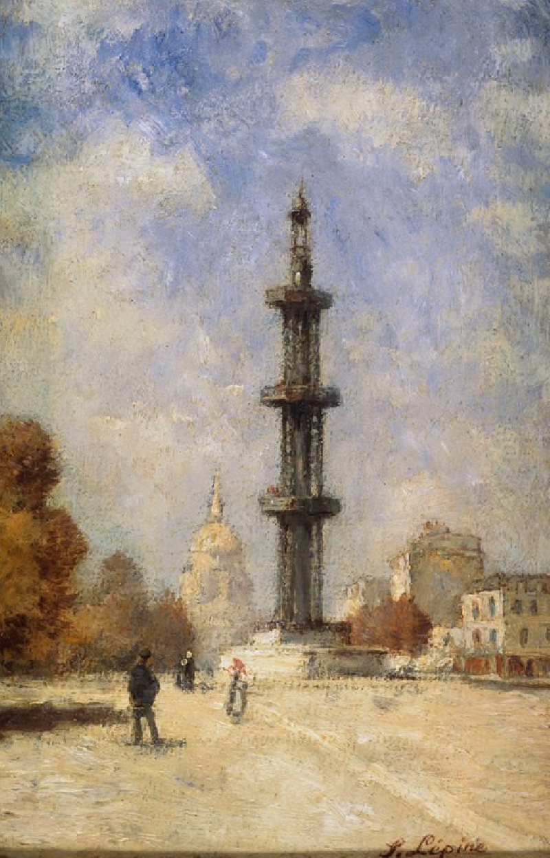 Le puits artésien de Grenelle, (place de Breteuil) (1880) reproduction of painting by Stanislas Lépine. ALL GICLEE PRINTS