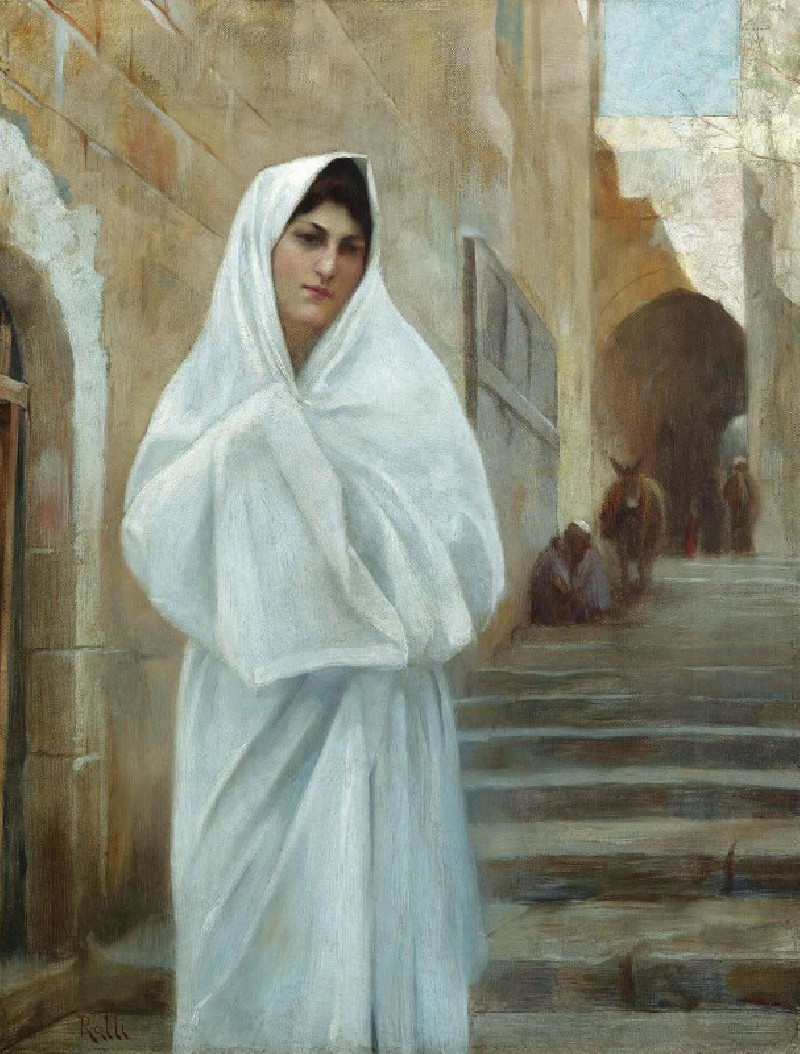 Young Girl, Jerusalem reproduction of painting by Theodoros Ralli. ALL GICLEE PRINTS