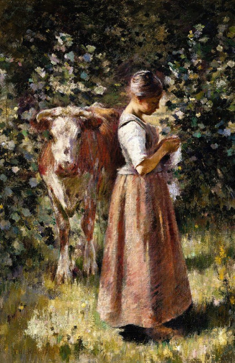 La Vachère (ca. 1888) reproduction of painting by Theodore Robinson. ALL GICLEE PRINTS