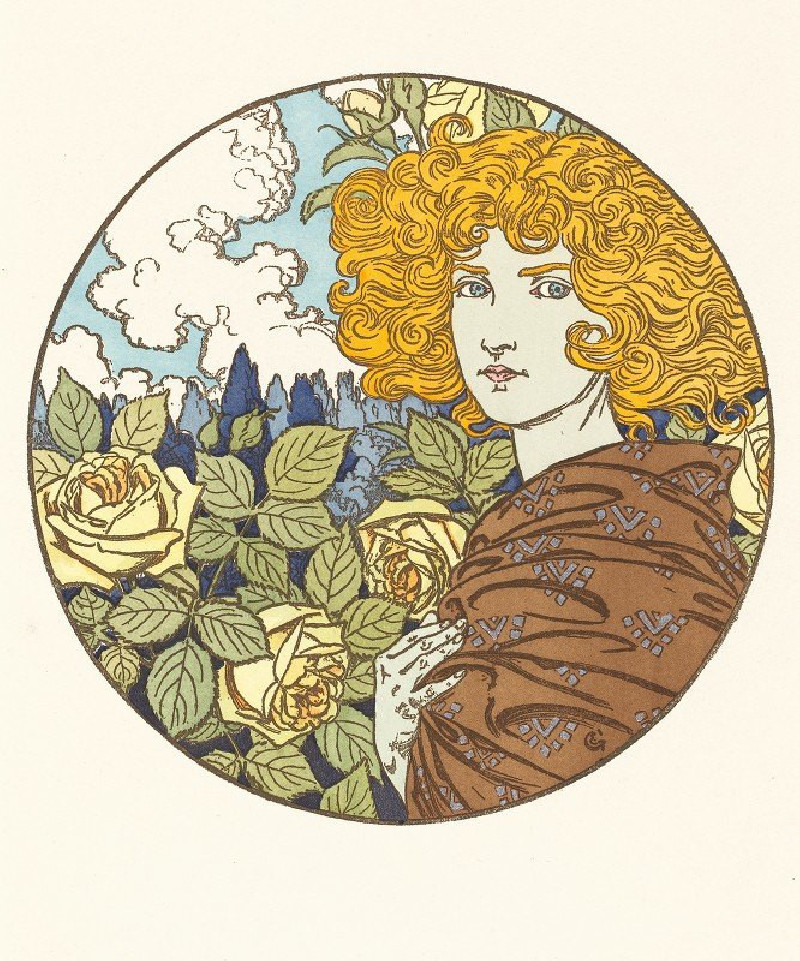 Jalousie (Jealousy) reproduction of painting by Eugène Grasset. ALL GICLEE PRINTS