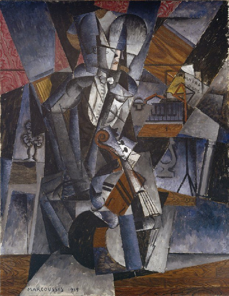 The Musician (1914) reproduction of painting by Louis Marcoussis. ALL GICLEE PRINTS