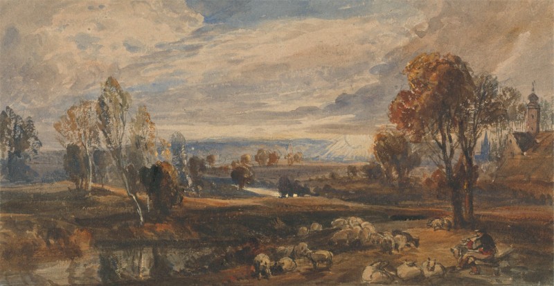 Landscape with Sheep reproduction of painting by William Callow. ALL GICLEE PRINTS