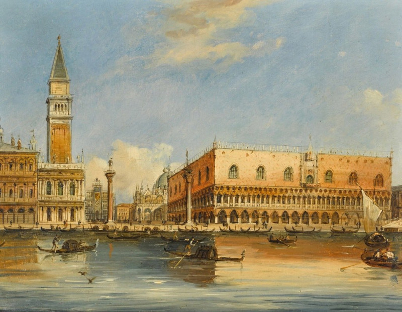 Venetian View I reproduction of painting by Carlo Grubacs. ALL GICLEE PRINTS