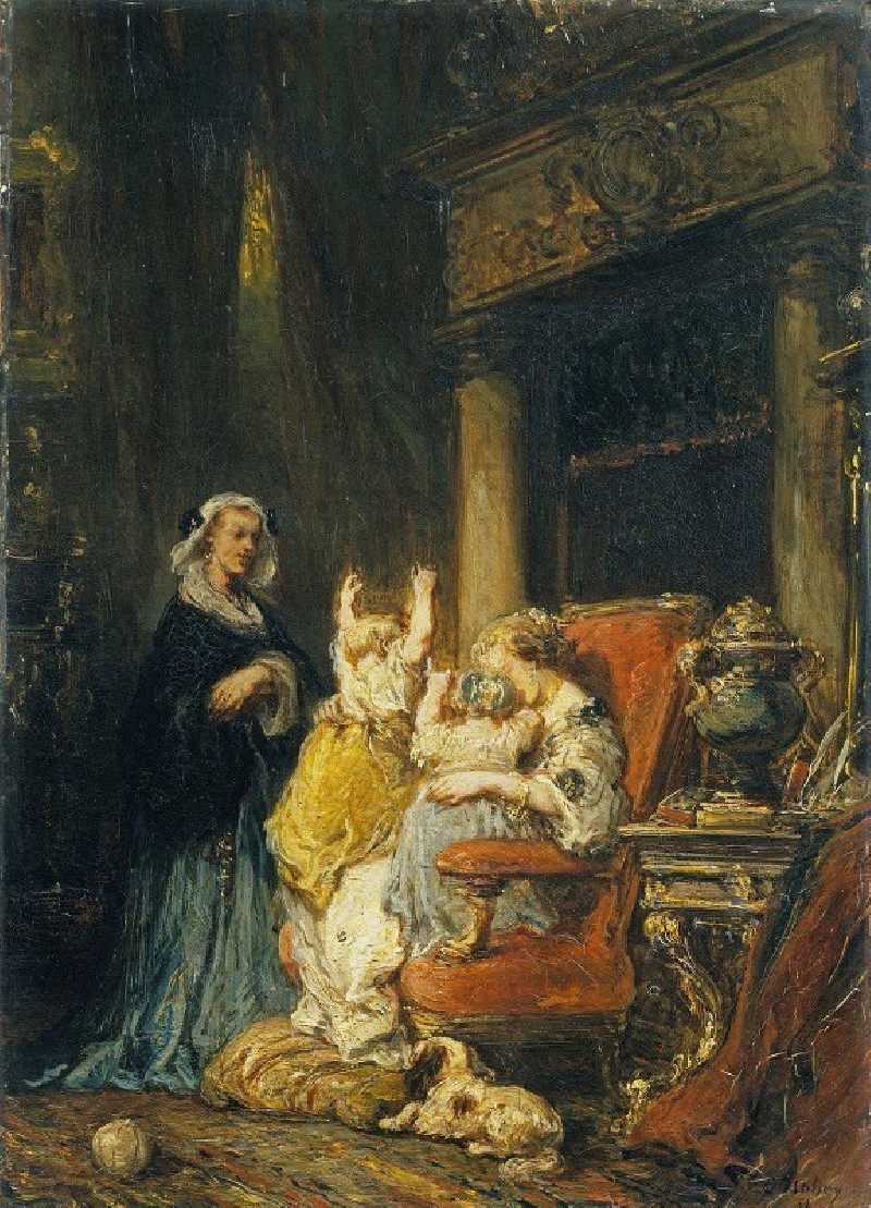 Eugène Isabey reprodukcija The Young Mother (1852), VISOS REPRODUKCIJOS , paveikslai, reprodukcijos internetu