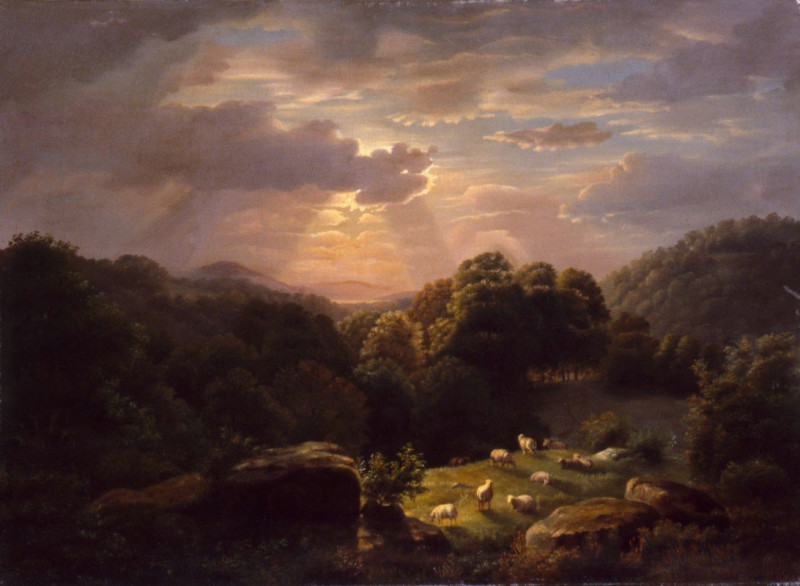 Landscape with Sheep reproduction of painting by Robert S. Duncanson. ALL GICLEE PRINTS