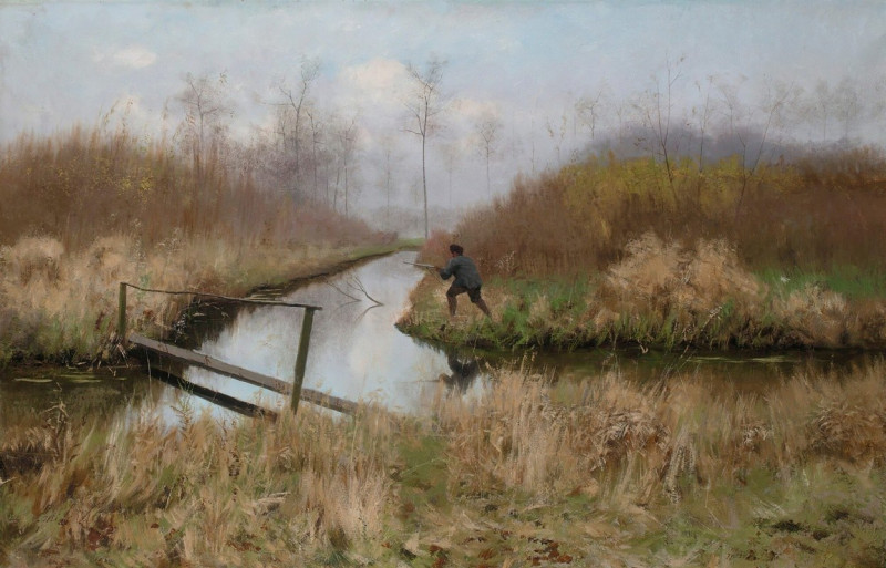 La Chasse reproduction of painting by Emile Claus. ALL GICLEE PRINTS