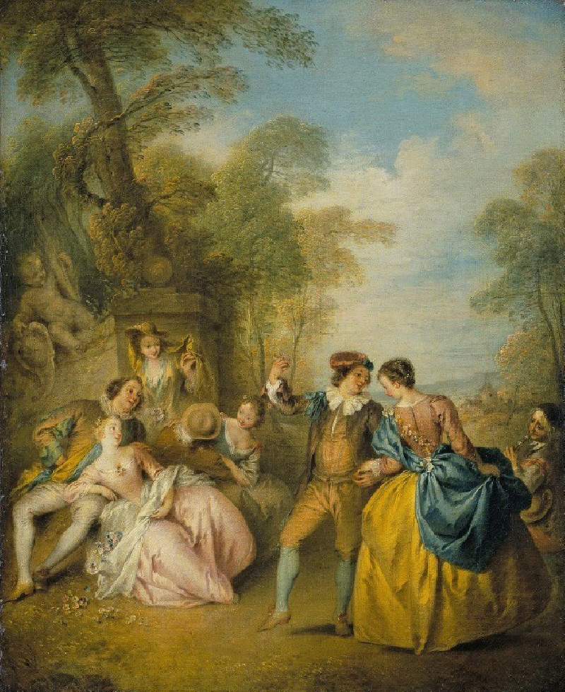 La Danse (The Dance) (c.1730-1733) reproduction of painting by Jean-Baptiste Pater. ALL GICLEE PRINTS