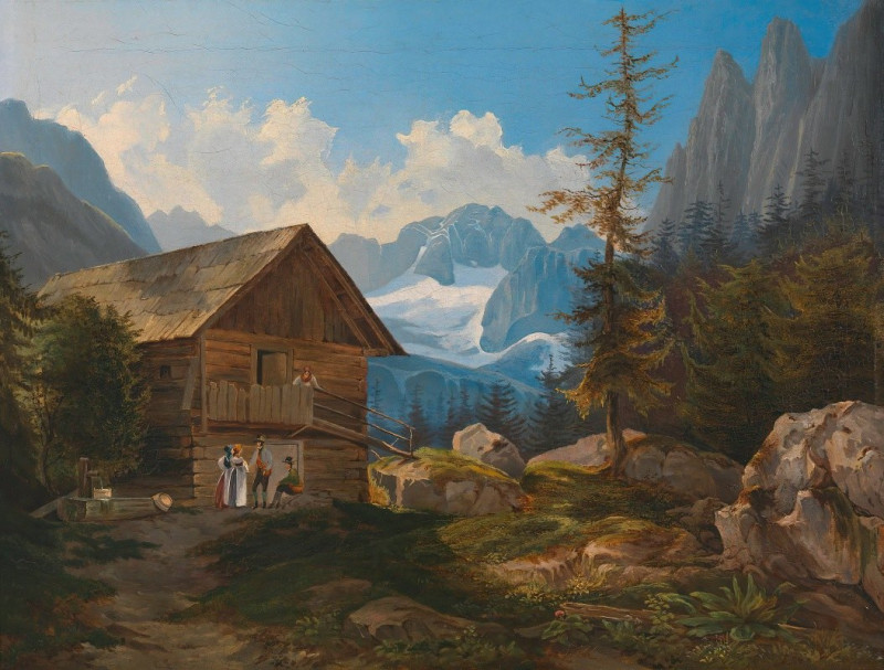 Im Gosautal (Oberösterreich) (1834) reproduction of painting by Adalbert Stifter. ALL GICLEE PRINTS