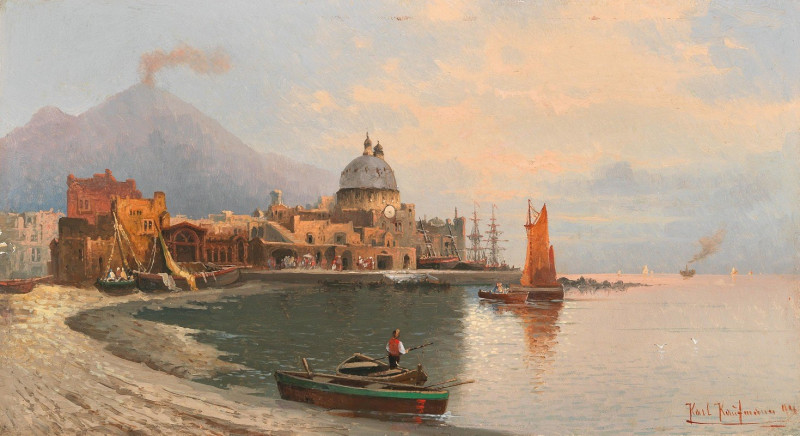 Torre Del Greco, Neapel reproduction of painting by Karl Kaufmann. ALL GICLEE PRINTS