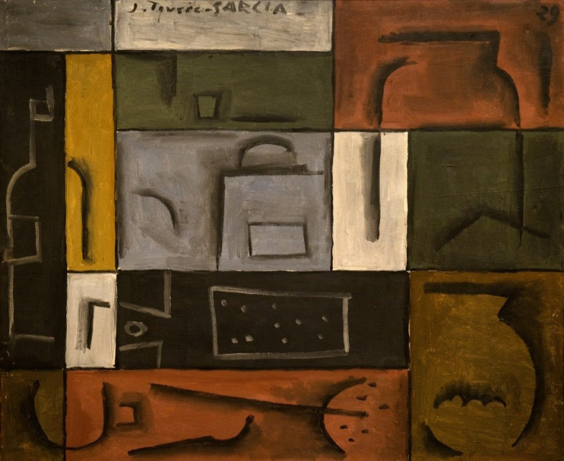 Pintura constructiva (1929) reproduction of painting by Joaquín Torres-García. ALL GICLEE PRINTS