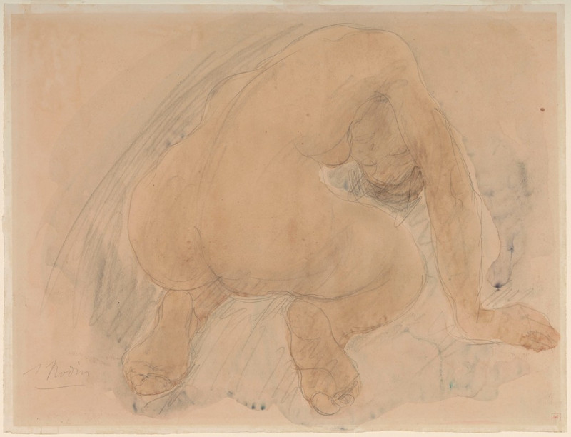 Nude reproduction of painting by Auguste Rodin. Nude