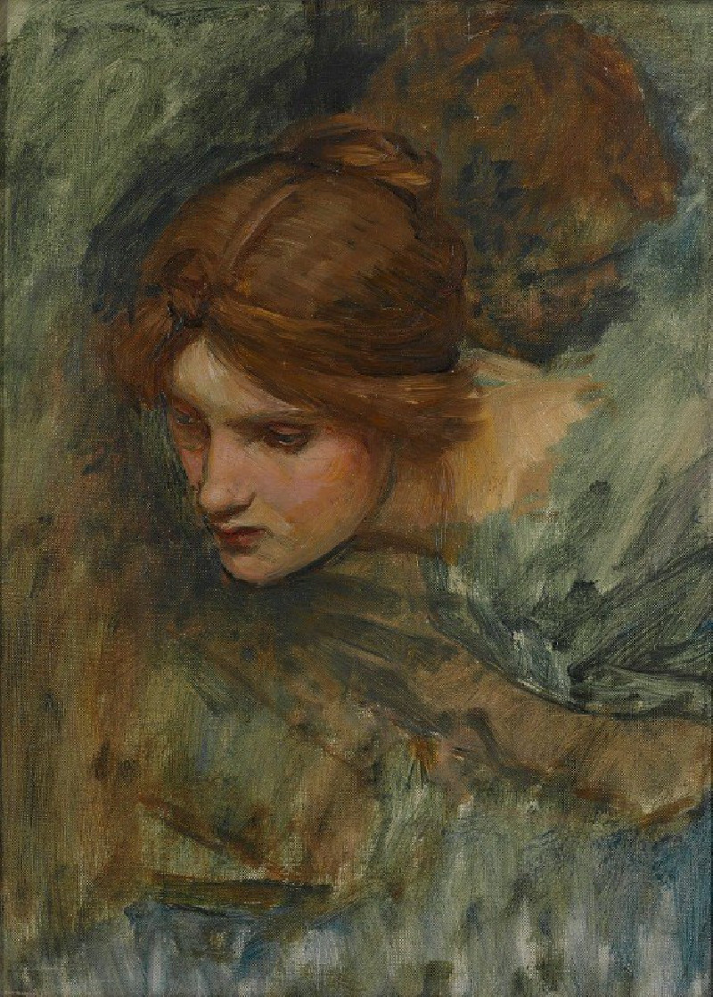 Study For The Head Of Venus In The Awakening Of Adonis reproduction of painting by John William Waterhouse. ALL GICLEE PRINTS