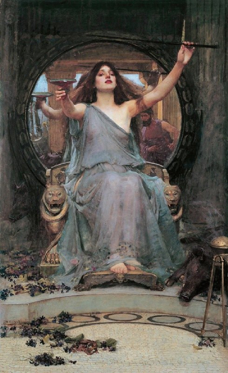 Circe Offering the Cup to Odysseus (1891) reproduction of painting by John William Waterhouse. ALL GICLEE PRINTS