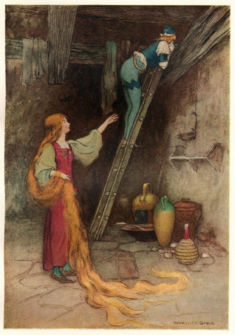 The Prince and Parsley looking for the Gall-Nuts (1911) reproduction of painting by Warwick Goble. ALL GICLEE PRINTS