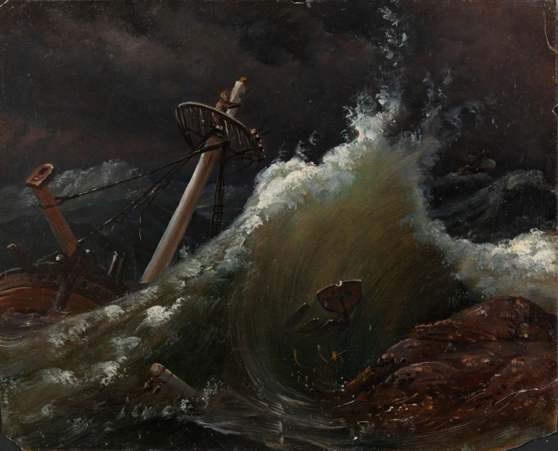 Shipwreck (1839) reproduction of painting by Knud Baade. ALL GICLEE PRINTS