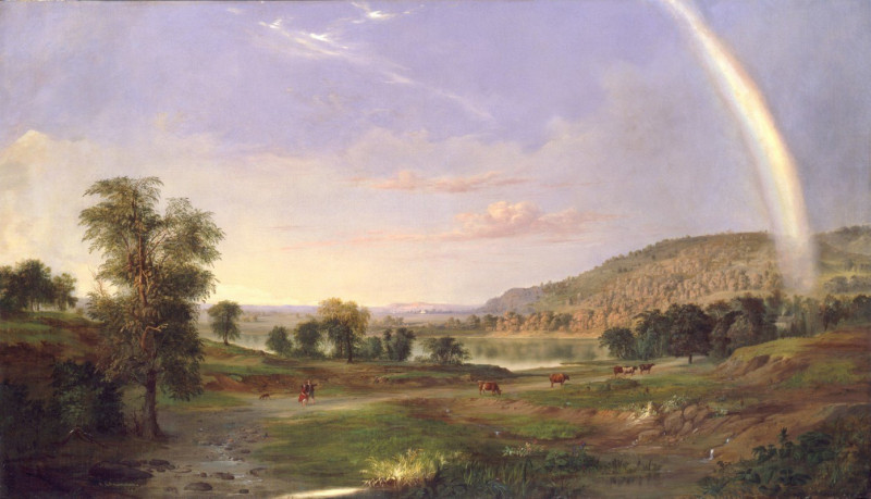 Landscape with Rainbow (1859) reproduction of painting by Robert S. Duncanson. ALL GICLEE PRINTS