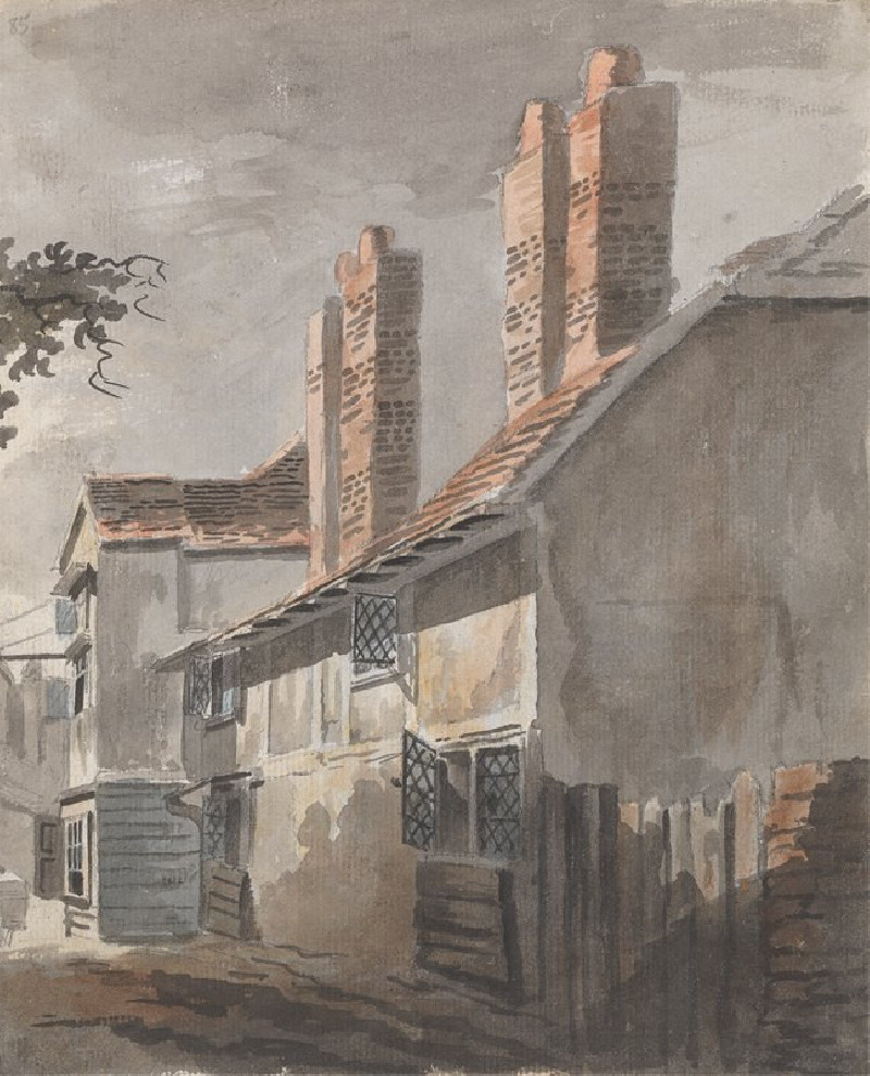 View of a Building with Chimneys reproduction of painting by James Miller. ALL GICLEE PRINTS