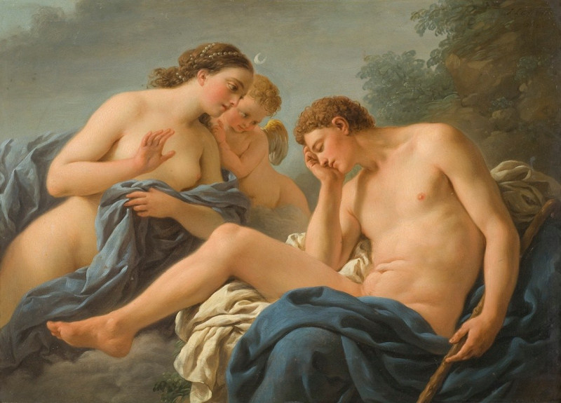 Diana and Endymion (1768) reproduction of painting by Louis-Jean-François Lagrenée. ALL GICLEE PRINTS