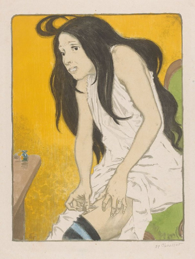 Morfineverslaafde vrouw (1897) reproduction of painting by Eugène Grasset. ALL GICLEE PRINTS