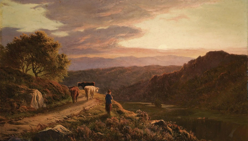 The Highland Pass (1865) reproduction of painting by Sidney Richard Percy. ALL GICLEE PRINTS