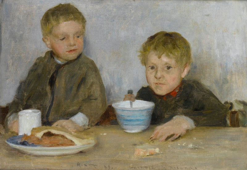 Georgie And Richard (1889) reproduction of painting by Henry Scott Tuke. ALL GICLEE PRINTS