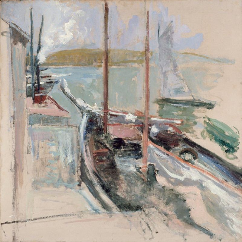 John Henry Twachtman reprodukcija Harbor Scene (circa 1900), VISOS REPRODUKCIJOS , paveikslai, reprodukcijos internetu