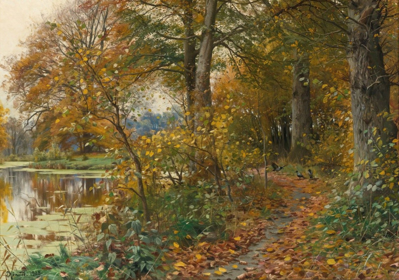 Peder Mørk Mønsted reprodukcija Charlottendun Forest (1908), VISOS REPRODUKCIJOS , paveikslai, reprodukcijos internetu