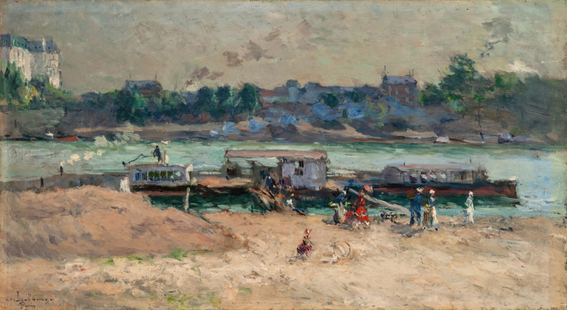 From the Banks of the Seine (1886) reproduction of painting by Albert Lebourg. ALL GICLEE PRINTS