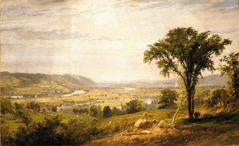 Wyoming Valley, Pennsylvania (1864) reproduction of painting by Jasper Francis Cropsey. ALL GICLEE PRINTS