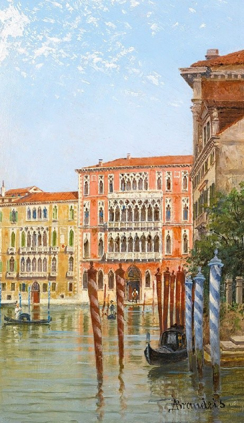 Palazzo Ca’ Foscari, Venice reproduction of painting by Antonietta Brandeis. ALL GICLEE PRINTS