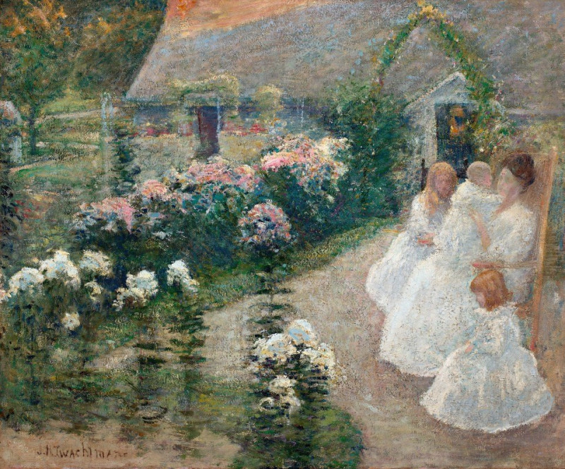 On the Terrace (ca. 1890-1900) reproduction of painting by John Henry Twachtman. ALL GICLEE PRINTS