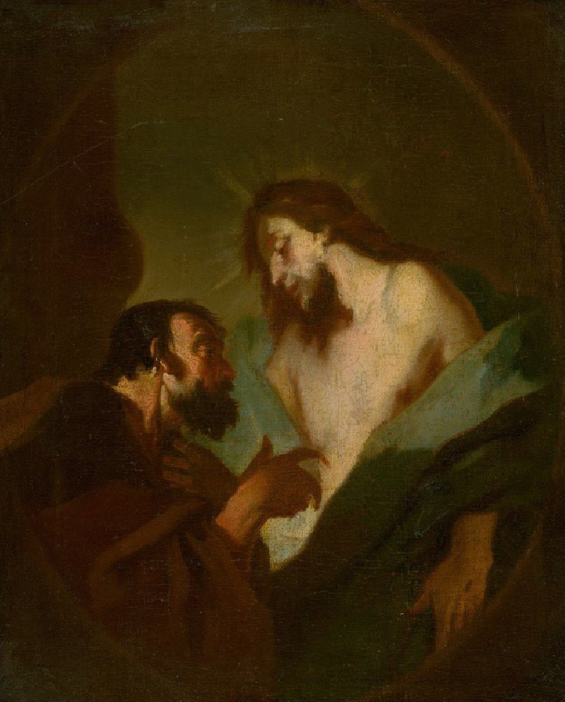 Christ And The Doubting Thomas (1755–1757) reproduction of painting by Franz Anton Maulbertsch. ALL GICLEE PRINTS