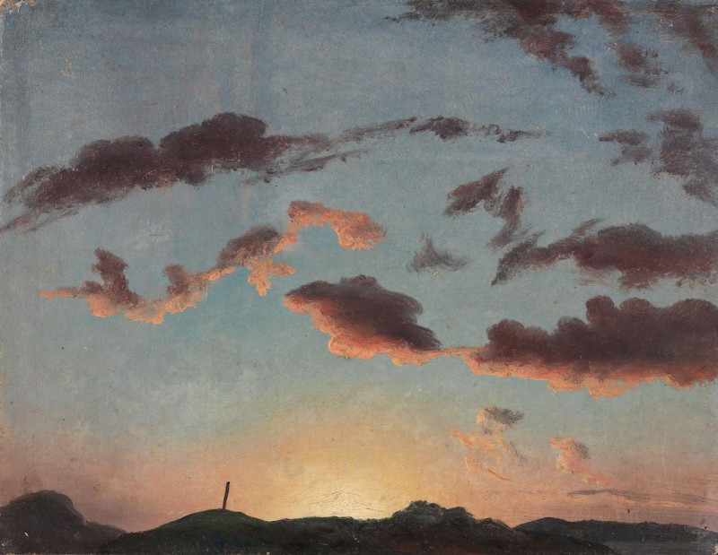 Cloud Study (1838) reproduction of painting by Knud Baade. ALL GICLEE PRINTS