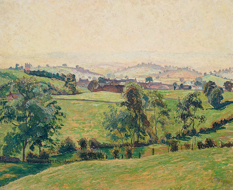 Brough, Misty Afternoon (1914) reproduction of painting by Lucien Pissarro. ALL GICLEE PRINTS