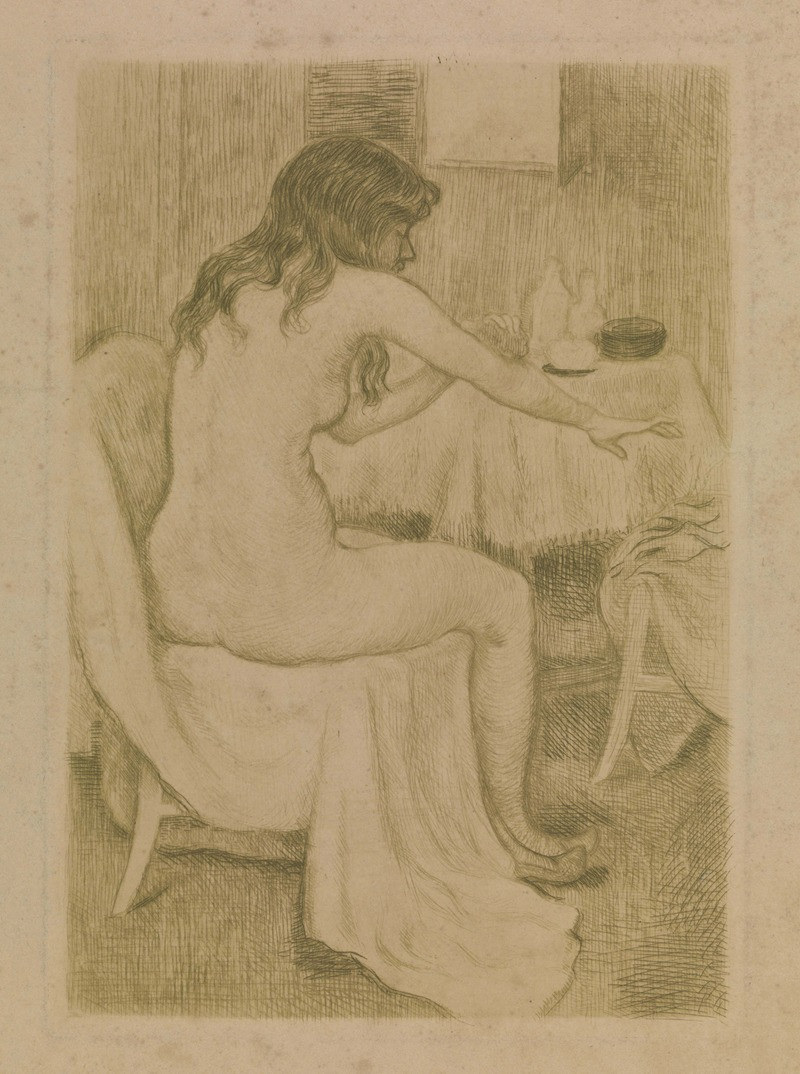 Het toilet (1897) reproduction of painting by Theo van Rysselberghe. ALL GICLEE PRINTS