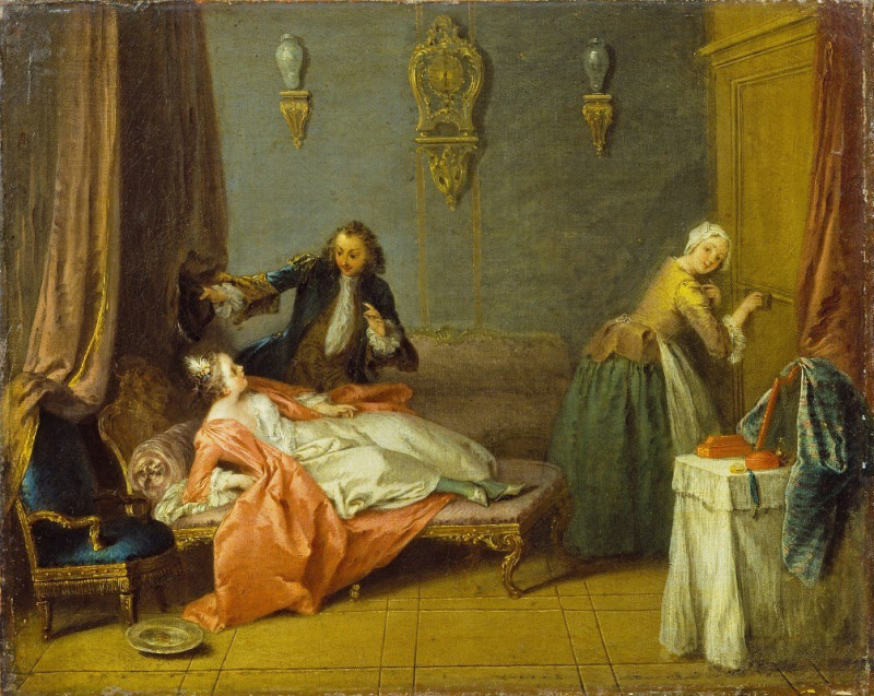 Jean-Baptiste Pater reprodukcija The Boudoir (c.1733), VISOS REPRODUKCIJOS , paveikslai, reprodukcijos internetu